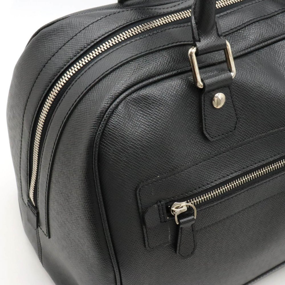 LOUIS VUITTON Taiga Stanislav Boston Bag Handbag Travel Ardoise Black M31152 - Picture 6 of 8